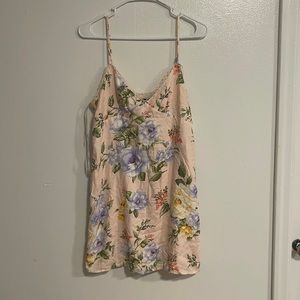 Forever 21 pink floral woven mini dress